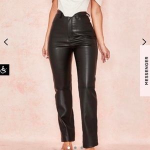 House of CB inaya black stretch vegan leather trousers